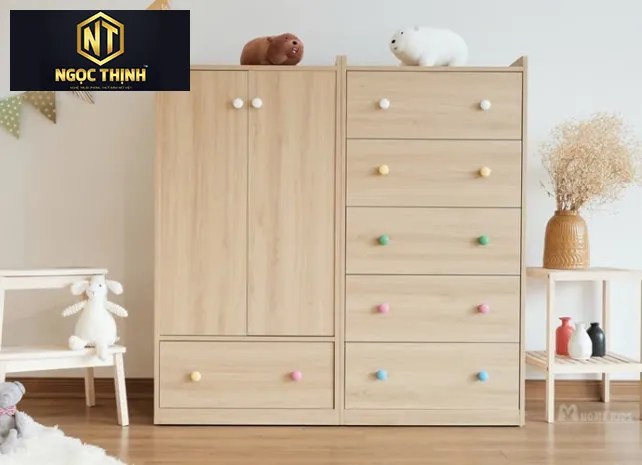 TỦ TRẺ EM HAI CÁNH NHIỀU NGĂN ĐƠN GIẢN NHỎ GỌN